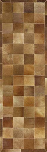 Vip Leather Patchwork-Läufer aus Rindsleder Cod RD6FG (70 cm x 210 cm)