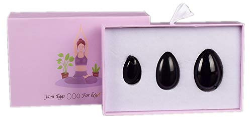 AITELEI 3 Stück Jadestein Yoni Eier für Frauen - Chakra Healing Yoga Übung Eier zum Trainieren der Beckenmuskeln - Kegel Übung Gesundheitspflege Geschenk für Frauen