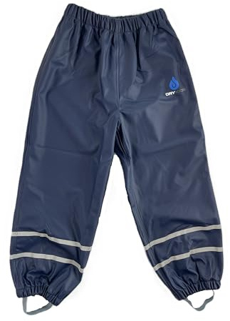 DRY KIDS Childrens PU Over Trousers Navy 9/10 yrs