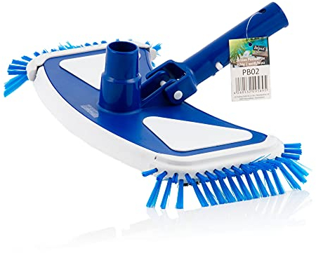 Zelsius, pulitore per piscina con 8 spazzole inferiori e 4 spazzole laterali | Rettangolare | pulitore per fondo piscina con attacco del tubo di diametro di 32/38 mm | Spazzola pulitrice per stanga