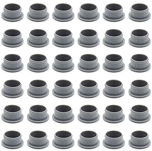 Enkotrade 36 Stück Abdeckstopfen in Grau | 15x12 | Bohrloch Ø 12mm, Rohrabdeckung aus hochwertigem Polyethylen, Kunststoffkappen, Abdeckkappe, Stopfen, Blindstopfen, Verschlusskappe
