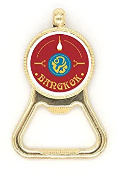 Thailandia Cultura Speciale Personaggio Scudo Birra Tappo Apribottiglie In Acciaio Inox Portachiavi