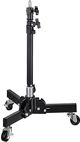 Soonpho Supporto per Illuminazione Fotografica con Rotelle, Cavalletto Stativo Regolabile da 9.5 a 33.86'' per ripresa di piccoli oggetti, riflettori, luce di fondo & Softbox Monoluci (Nero)