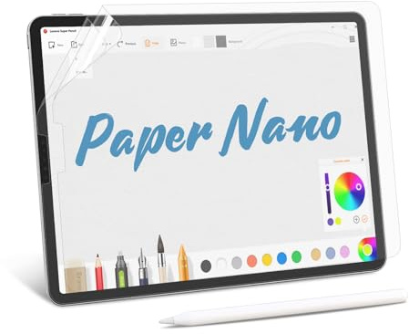 MOBDIK 2 Stück Papier Schutzfolie für iPad Pro 11 & iPad Air 5. / 4. Generation (10,9 Zoll), Zeichnen Wie auf Papier, Blendfreiem, mit Easy Installation Kit