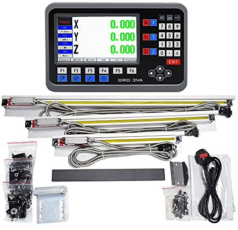 3 Achsen Digitalanzeige-kit mit Linear Maßstab Glasmaßstab 250mm+400mm+350mm Linearmaßstab, DRO 3 Axis Digital Readout Linear Scale 10 14 16 Kit, zum Fräsen Bohrmaschine, DHL Ship, 3-5Days Delivery