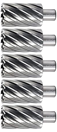 10 Stück Ringschneider, 5,1 cm tiefer HSS ringförmiger magnetischer Kernbohrer, Sluggerschneider, 3,8 cm Schnittdurchmesser für magnetische Bohrmaschinen