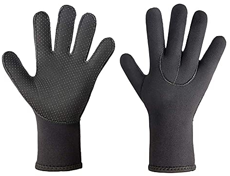 Chtom Neoprenhandschuhe für Nassanzug, Schwimmhandschuhe, Dicke 3 mm, Neopren, rutschfest, Tauchen, Vollfinger, Handschuhe für Wassersport, Surfen, Angeln, Segeln