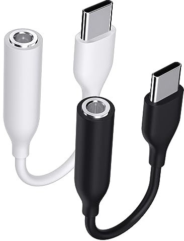 USB C to 3.5 mm Headphone Jack Adapter for iPhone 17 16e 16 15 Pro,2Pack Type C to Headphone Adapter,Aux Audio Earphone Adaptor for Samsung A16 A17 Z Flip7 A26 A56 A36 S25 A55 S24 FE for iPad A16 11th