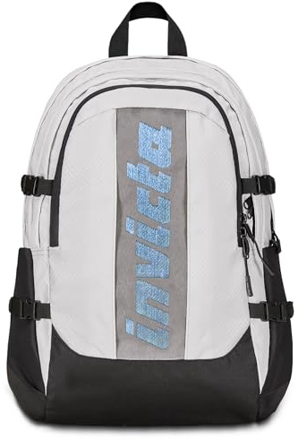 Invicta Zaino Ufficio Act Plus Fibra Ottica, Grigio, Doppio Scomparto Con Tasca PC, Tasca Borraccia, Tasca Con Organizer, Cinghia Vita, Nastri Torace e Regolazione Volume, Zaino Viaggio