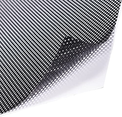 TöNungsfolie Auto,Auto Fensterfolie Sonnenschutz Weiße perforierte Vinyl-Fensterfolie, Netzaufkleber, Raum-Privatsphäre, Fensteraufkleber, Haus, Büro, Auto, Glastür, Aufkleber, Dekoration(Black-black,