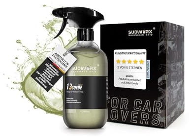 sudworx® 13 SUEDE PURIFIER - Reiniger für Wildleder, Mikrofaserstoffe, indivitara, Alcantara, Textil, Polster - entfernt Schmutz und Fett aus dem Material