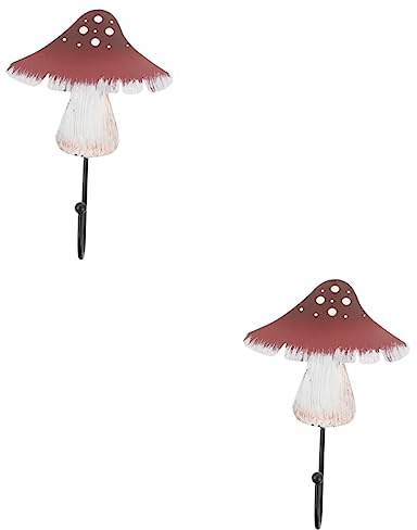 OFFSCH 2stücke Wandhaken Pilzdesign Dekorativer Haken Für Schlüssel Handtücher Und Mäntel Für Badezimmer Küche Und Flur Platzsparend Und Installieren
