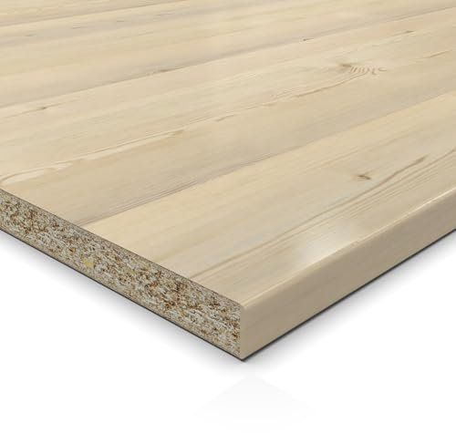 19mm Spanplatte Zuschnitt Polar Pine Urus melaminharzbeschichtet Länge bis 200cm Dekorplatten Zuschnitte mit Umleimer Auswahl: 180 x 20 cm (ABS Kante lange Seite)