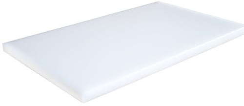Gastro Schneidebrett aus Kunststoff PP – Hygienisches Profi-Schneidbrett in Verschiedenen Farben und Größen (500x300x20 mm & 600x400x20 mm) HACCP Hackbrett Küchenbrett (Weiß, 600 * 400)