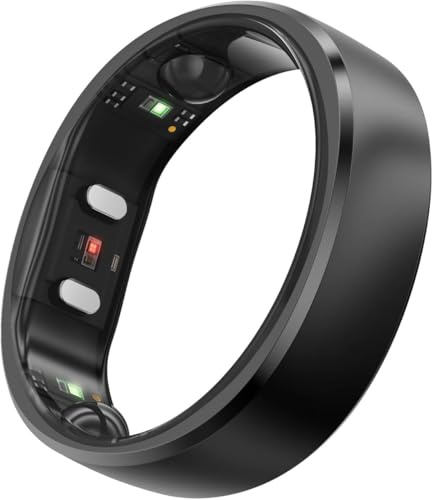RingConn Gen 2, World’s First Smart Ring with Sleep Apnea Monitoring, No APP Subscription, 12-Day Battery Life, Stress/Heart Rate/Women's Health Tracker, Android & iOS Compatible (Black, Size 10)