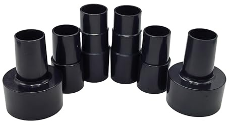 Plastic Vacuum Hose Connector Reducer Attachments Fits Vacuum Cleaner， 1-3/8 to 1-1/4, 2-1/2 to 1-1/4, 1-1/4 to 1-3/8 to 1-1/2（6 Pieces）