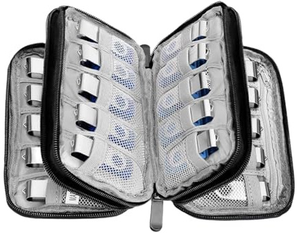 Estuche para unidad flash, organizador de estuche de almacenamiento USB | Estuche de almacenamiento para unidades flash USB con 30 ranuras,Caja de unidad de salto portátil impermeable para memoria USB
