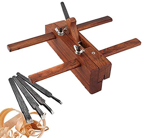 Pialla a mano per coniglio, pialla in legno, fai da te, con scanalatura per scanalatura, pialla a spalla, regolabile, per falegname, intagliatore di legno, con 5 lame per pialla