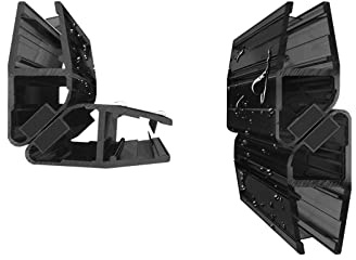 WITEN&NOCK Magnetduschdichtung für Duschtüren 90 Grad / 180 Grad (1 Set) Länge 200 cm Schwarz Magnetdichtung Ersatzdichtung für Glasstärke 5-6 mm