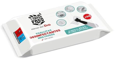 Toallitas Desinfectantes Multiusos Super Paco de Dia, 50 unidades