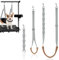 Dog Grooming Harness, 3 PCS Adjustable Dog Grooming Sling Bathing Restraint Belly Strap with D-Rings Restraint Noose Safety Rope for Small Medium Dogs Cats (Grey)