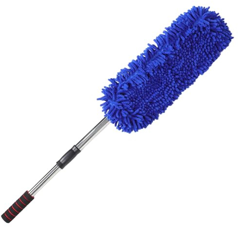 Cabilock Brosse De Nettoyage Extérieur De Voiture avec Long Manche Rétractable Poils Doux pour Lavage Douceur Balai De Nettoyage De Voiture