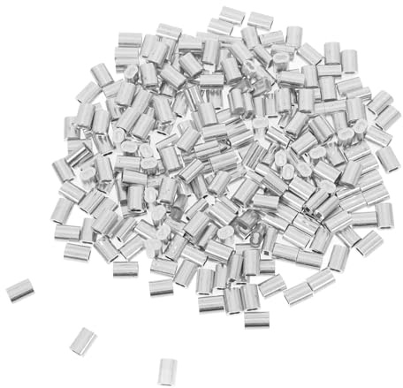 Cabilock 250piezas Abrazadera De Cable Hebilla De Aluminio Manguitos De Engarce Para Cables De Manguitos De Bucle De Engarce Para Uso Techos