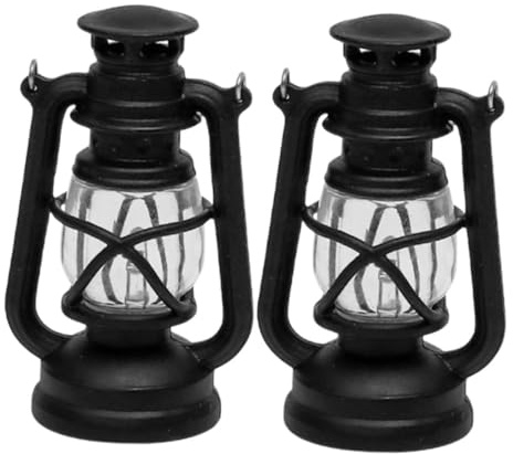 SOIMISS 2stücke Miniatur Retro Öl Laterne Dekorative DIY Lampions Für Puppenhaus Szenen Vintage Look Ohne Batterie Vielseitige Ornamente Für Kreative Designs