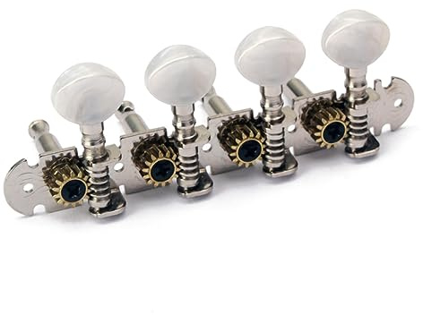 2pcs Gc602 Guitar Machine Heads 4l and 4r round Button | Silver Metal Tuning Pegs for Electric Guitar, Fixes Strings, Improves Sound
