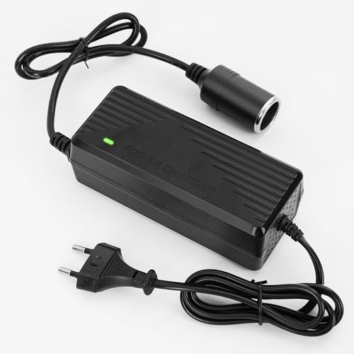 RGBer® Spannungswandler 230V auf 12V KFZ Netzadapter| mit Kühlsystem | Mit integriertem Kühlsystem. Perfekt für Kompressor Kühlbox, Luftpumpe und weitere 12V Geräte bis 120W