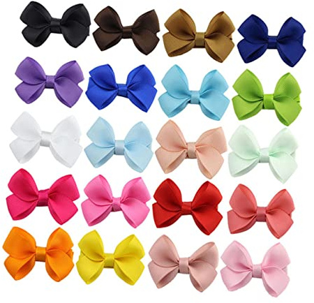 BESTYASH 20pièces Pince Cheveux Garçon Fille Nœud Papillote Couleurs Assorties Accessoires Cheveux Fille Garçon Pince Chevelure