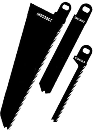 Lot de 3 lames de scie sabre en acier au carbone, lames de bois et plastique pour bois tendre, bois dur et plastique, compatibles avec les scies Black and Decker Piranha Scorpion