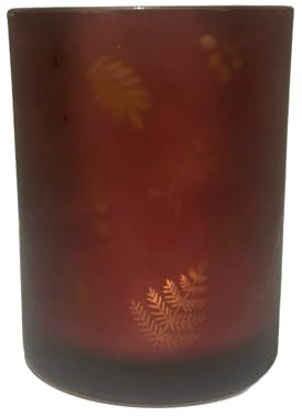 eBoutik - Portacandele tradizionale in vetro - Decorazione natalizia per vaso di candela natalizia - Portacandele decorativo natalizio per casa e interni (rosso)