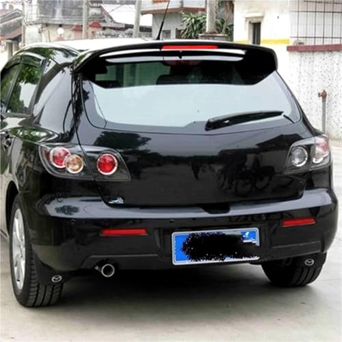 Aleta Trasera Alerón De Techo para Mazda 3 (BK Serie 2) para M3 (2006-2013), Hatchback, En ABS Negro Brillante O Blanco. Alerón Trasero Coche(Glossy Black)