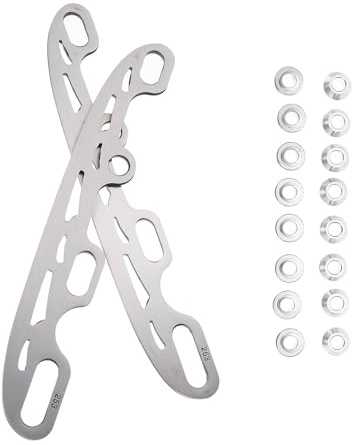 ANDRESLAD Ersatzkufen Metall für Schlittschuhe Austauschbare Hockey und Eiskunstlauf Kufen Robustes Material Silber Inkl 16 Kantenstopfen Inline Skates Zubehör