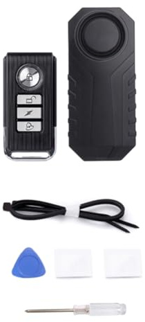 Buhdjfnke Campanello di Allarme per Bicicletta 113dB, Sirena Elettrica per Bici, Sicurezza per Moto, Antifurto, Wireless, Rilevatore di Vibrazioni