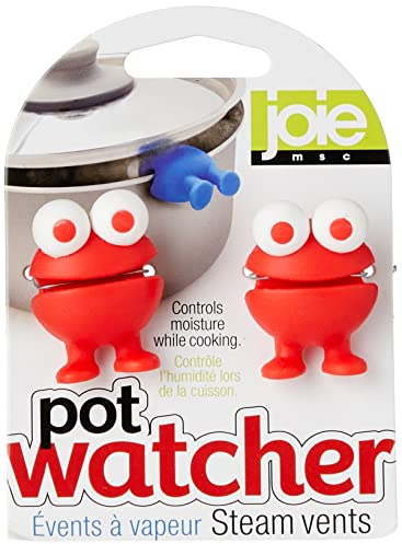 Joie Pot Watchers Steam Vents – Set of 2 Silicone Boil-Over Stoppers for Pots and Pans, BPA-Free, Assorted Colors