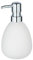 WENKO Dosificador jabón Polaris blanco mate cerámica - Dispensador de jabón líquido Capacidad: 0.39 l, Cerámica, 9.5 x 16 x 9 cm, Blanco