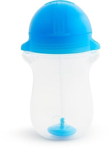 Munchkin Click Lock Tip and Sip Weighted Straw Cup, 10oz/296 ml, 1 pack, Blue