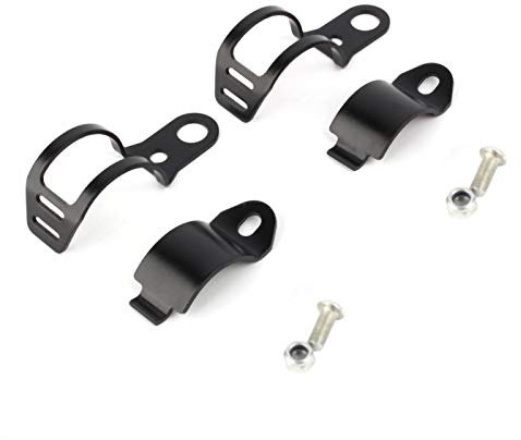 Soportes de montaje de motocicleta, Universal Moto Motocicleta Indicador de luz intermitente Luz intermitente Soporte de montaje 30-43 mm Abrazaderas de reubicación de horquilla Negro HNH