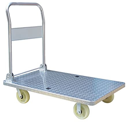 Plattformwagen Handschub-Plattformwagen Mit Stummgeschalteten Rädern, Klappbarer Industrie-Schubwagen, Für Einfachen Transport/schweres Heben, 700 Kg Tragkraft (Size : 120x65cm)
