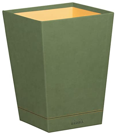 Rhodia 194623C Papierkorb 27x27x32cm Kunstleder Salbei