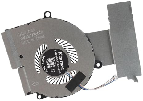 Garsent CPU-Lüfter für für Omen 15 DC, 4-poliger Lautloser Ersatz-Laptop-CPU-GPU-Lüfter für Omen 15 DC L30204 001 L29354 001, Reduziert die Temperatur während des