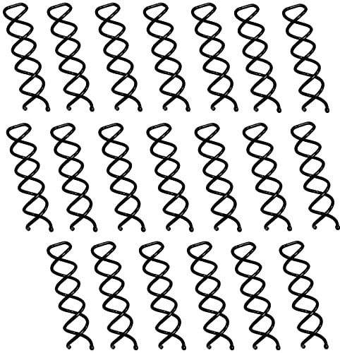WUDQIJI Spiral Pin Spin Clip 20 st Svart Hårklämma Bulle Hårnål Spiral Hårnålar Klämmor för DIY Hårstil Hårstyling