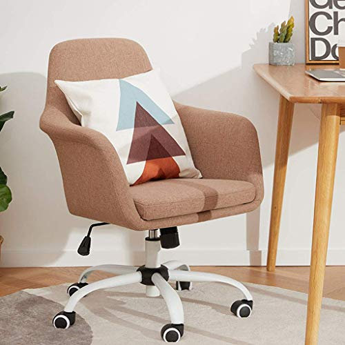 FanXus Ergonomischer Chaise-Bürostuhl, Samt-Schreibtischstuhl, frei drehbarer Chef-Computerstuhl mit höhenverstellbaren Armlehnen und Rädern für den Empfang im Home-Office, Pink Made in China