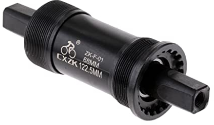 RaamKa Tretlager Fahrrad Vierkant Gewinde Kartusche Tretlager 68 x 122,5 mm Innenlager