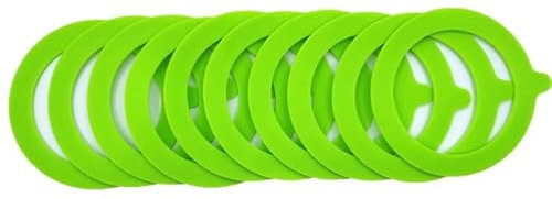 10 Stück Silikon-Glasdichtungen, Lebensmittel-Aufbewahrungsgläser, Ersatzdichtung, luftdichte Gummidichtungen, Ringe, Gläser, O-Ringe, Dichtungen, Küchenutensilien, Grün