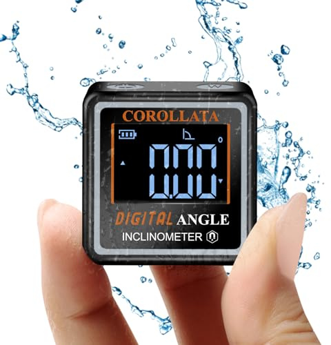 Ultra Small Digital Angle Finder Magnetic Level, Rechargeable Angle Cube, Table Saw Miter Gauge, 4 * 90 Degree Protractor Electronic Inclinometer, Wood Working Measuring Tool