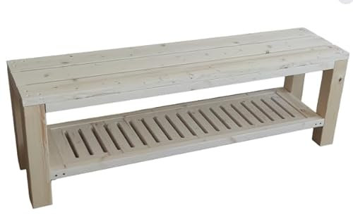 TOTAL WOOD 2012 Gartenbank schuhbank Sitzbank Holzbank für Innen und Außen geeignet 100-120-150-180-200x38.5x50 cm. Nach Maß verfügbar (200 cm)
