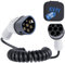 EVify Cable de carga en espiral tipo 2, 22 kW, 7 m, 32 A, para coche eléctrico e híbrido, incluye bolsa de cables, cable en espiral de 3 fases para EV PHEV • Ahorro de espacio, adecuado para todos los
